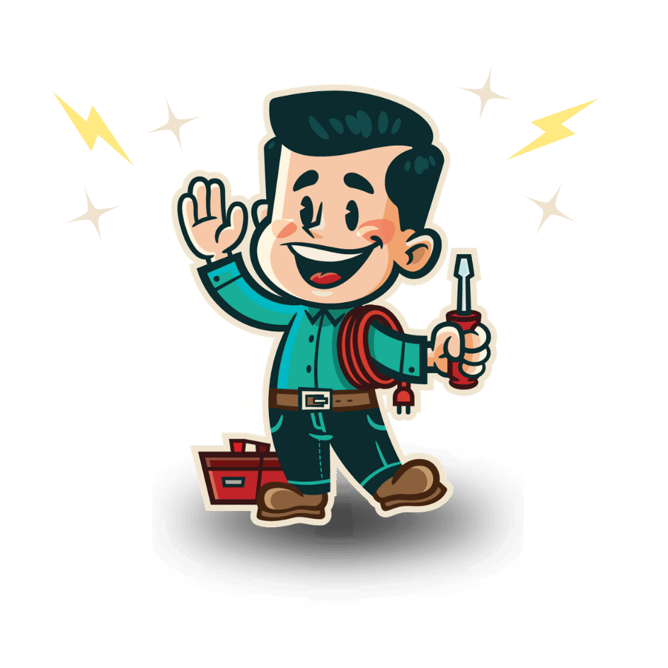 Good Fellow Electric mascot logo