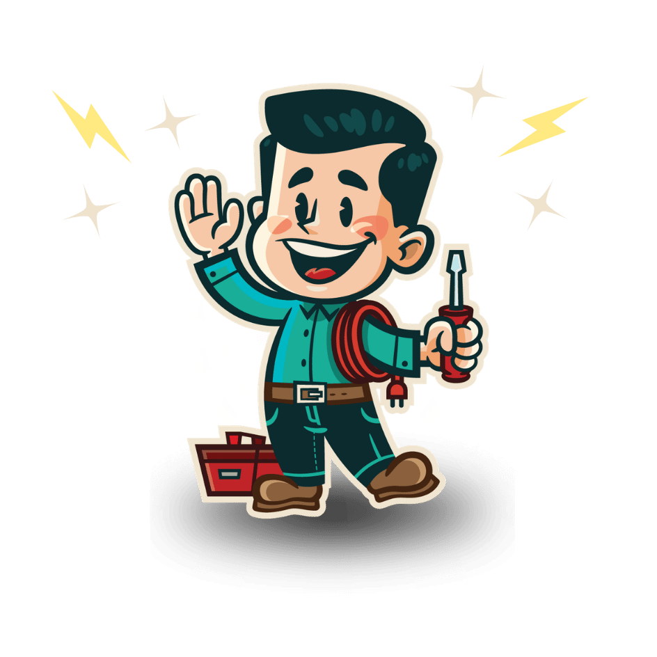 Good Fellow Electric cartoon mascot