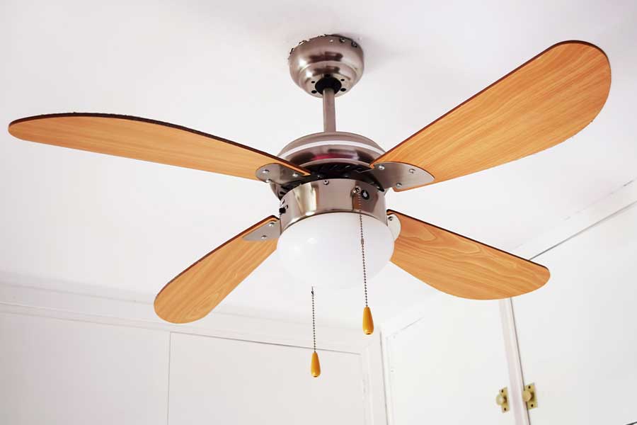 Ceiling fan installation completed