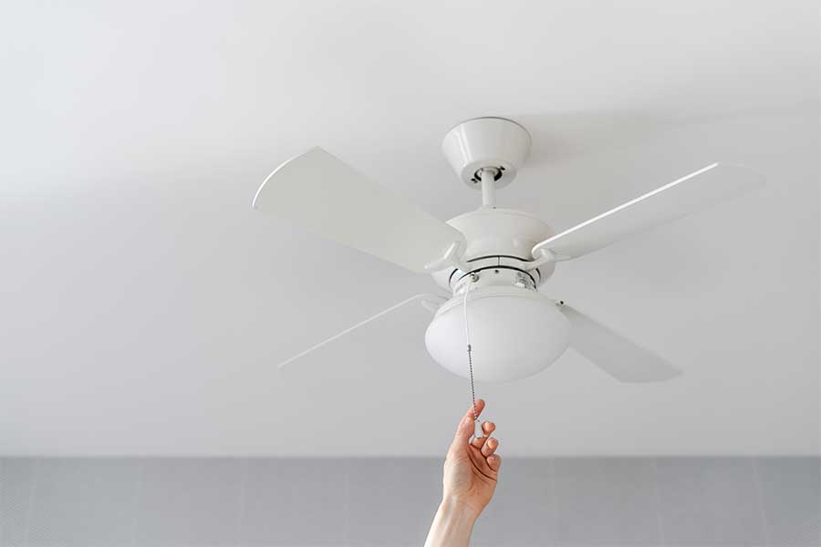 Ongoing ceiling fan installation