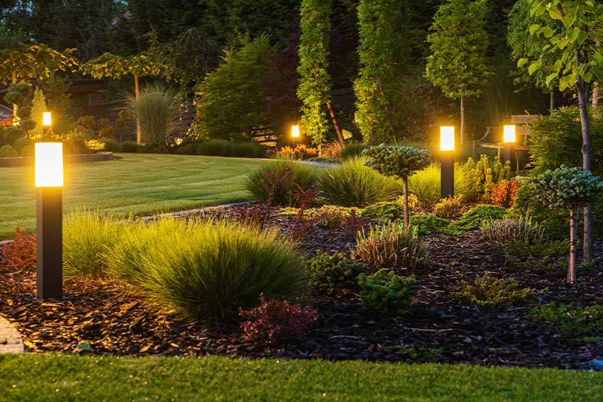 Professional outdoor lighting installation