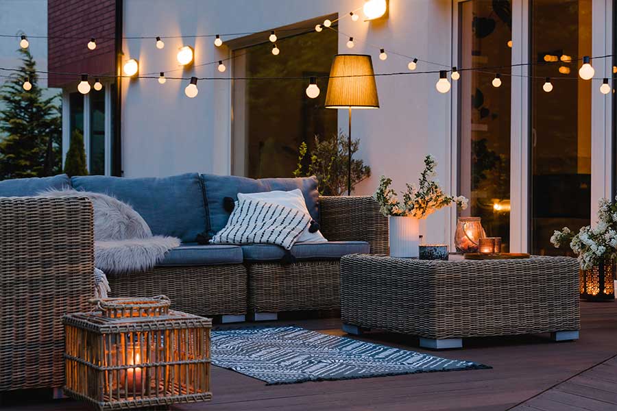 Outdoor lighting installation completed